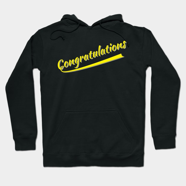 Congratulations typographic design Hoodie by emofix